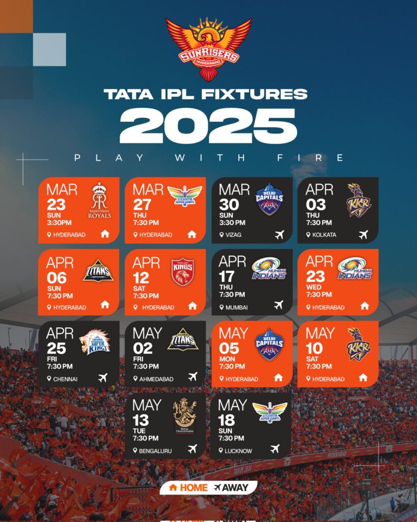 SRH matches